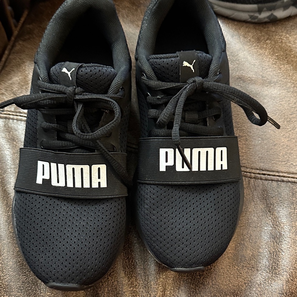 Puma Black Mesh Sneakers
